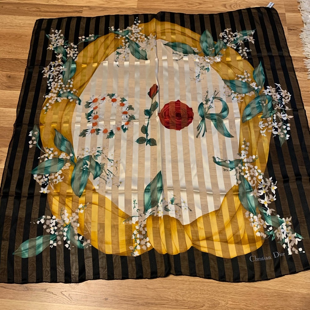 Vintage Christian Dior Silk Scarf